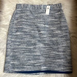 NWT Banana Republic Blue Tweed Skirt